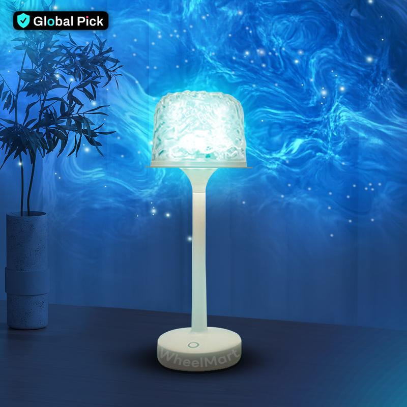 Versatile Gift Choice! Aurora/Ocean Wave/Water Ripple Table Lamp 16-Color Ambient Table Lamp with Control, Relaxation &Romantic Night Ambience,Suitable for Bedroom, Living Room, Study, Home,Perfect Gift for Holidays, Birthdays & Events!