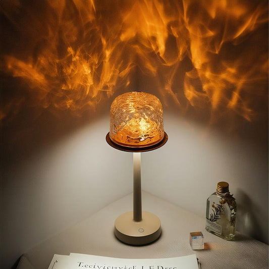 Versatile Gift Choice! Aurora/Ocean Wave/Water Ripple Table Lamp 16-Color Ambient Table Lamp with Control, Relaxation &Romantic Night Ambience,Suitable for Bedroom, Living Room, Study, Home,Perfect Gift for Holidays, Birthdays & Events!