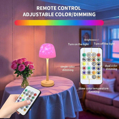 Versatile Gift Choice! Aurora/Ocean Wave/Water Ripple Table Lamp 16-Color Ambient Table Lamp with Control, Relaxation &Romantic Night Ambience,Suitable for Bedroom, Living Room, Study, Home,Perfect Gift for Holidays, Birthdays & Events!