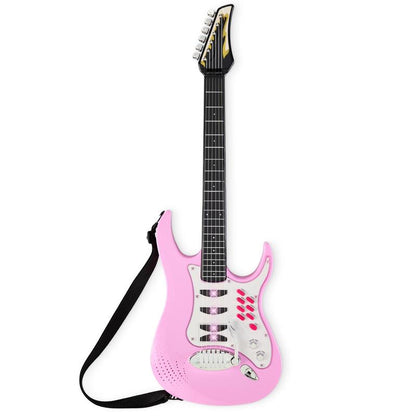Best Choice Products Kids Electric Musical Guitar Toy Play Set W/ 6 Demo Songs, Whammy Bar, Microphone, Amp, AUX