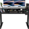 55 X 24 Inch Height Adjustable Electric Standing Desk with Double Drawer, Stand up Home Office Computer Desk with 4 Height-Adjustable Feets & 2 Hooks, Black