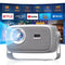 【 Local Shipment in the US 】HUANLTOU X4 Native 1080P Compatible, 4K Electronic Focus, Trapezoidal Correction, Built-In Speaker BT5.2, Wi-Fi 6, 360° Rotatable Portable Outdoor Projector, 4000ANSI Audio, Bluetooth Wireless Noise-Free
