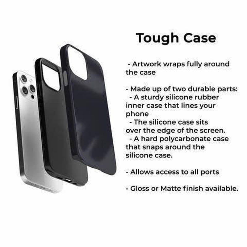 Dark Blue Background with White Polka Dot Pattern, Durable, Shock-Absorbing Two-In-One Large Hole Mobile Phone Case, Suitable for Iphone 16 15 14 13 12 11 and Other Series Models, Can Be Given as a Gift to Friends or Family
