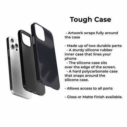 Dark Blue Background with White Polka Dot Pattern, Durable, Shock-Absorbing Two-In-One Large Hole Mobile Phone Case, Suitable for Iphone 16 15 14 13 12 11 and Other Series Models, Can Be Given as a Gift to Friends or Family